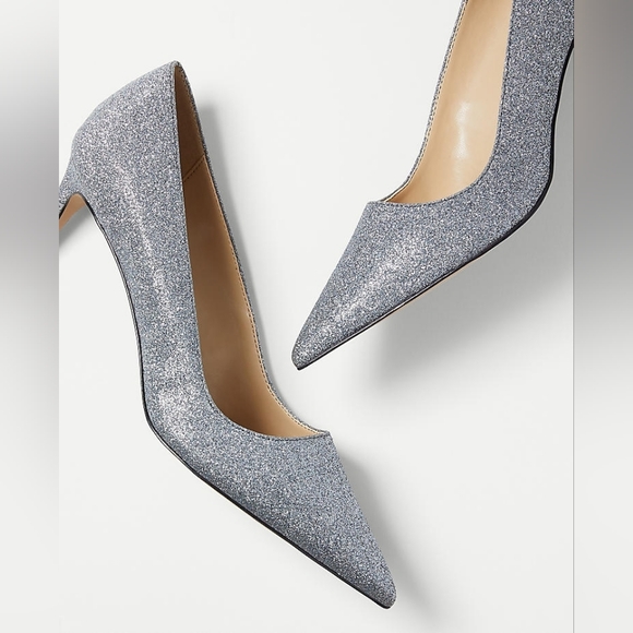 NWT Silver Sparkle Glitter Ann Taylor Pump - Picture 2 of 9